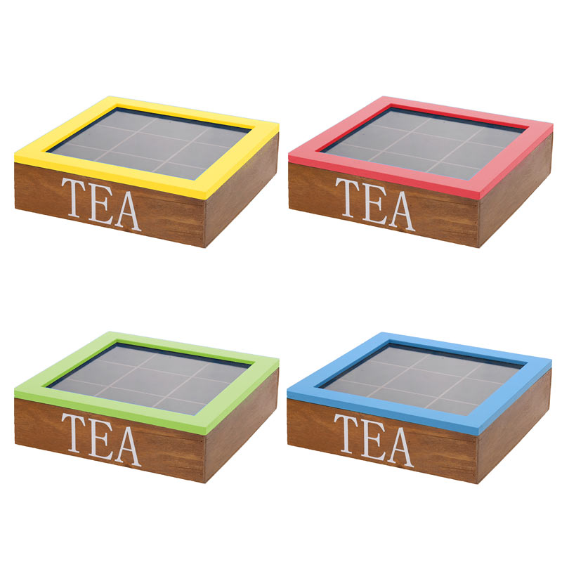 Teekiste Teebox Teedose Box Tee Kiste Teebeutel-Box Teekasten Tee-Beutel-Kiste