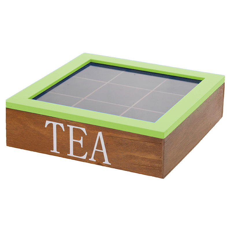 Teekiste Teebox Teedose Box Tee Kiste Teebeutel-Box Teekasten Tee-Beutel-Kiste - Foto 2 di 5