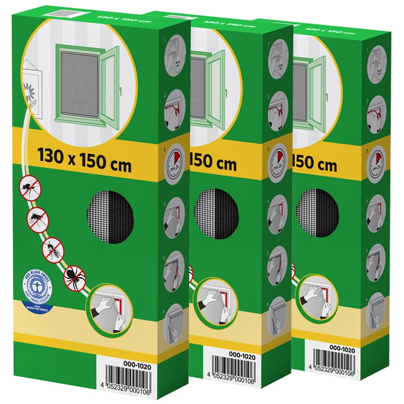 Fliegen-Gitter-Insektenschutz-Fenster-Fliegennetz-Moskitonetz-Muecken-Schutz-Weiss