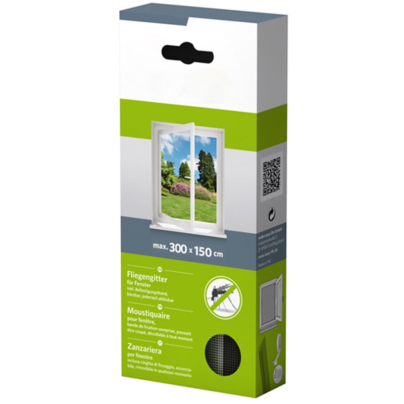 Fliegen-Gitter-Insektenschutz-Fenster-Fliegennetz-Moskitonetz-Muecken-Schutz-Weiss