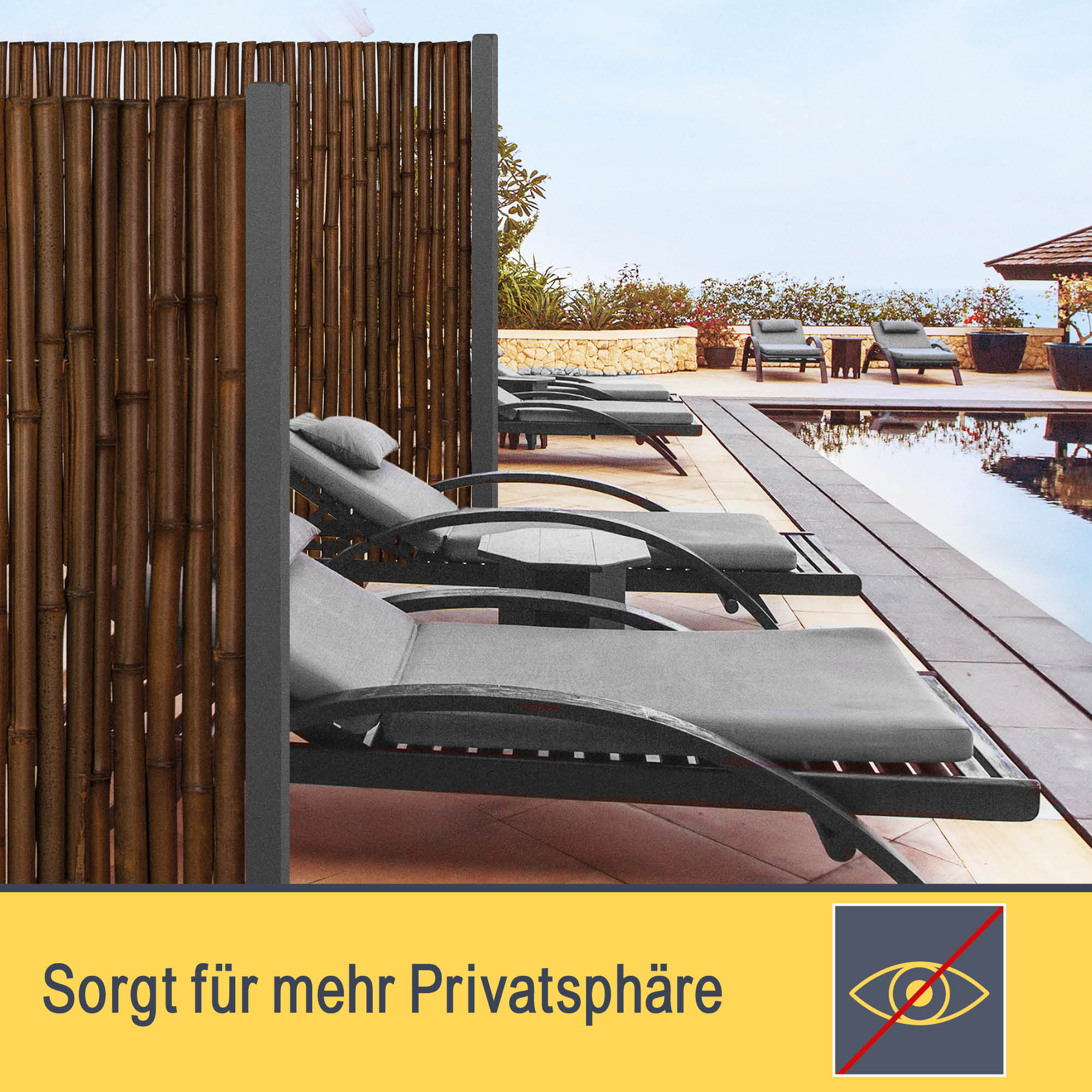 Sichtschutzzaun Bambusmatte Sichtschutz Bambus Garten Zaun Natur Windschutz  | eBay.de