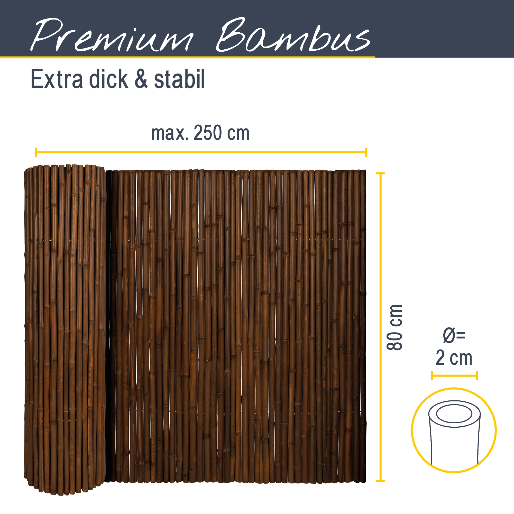 Tapis en bambou brise-vue bambou jardin clôture nature coupe-vent clôture brise-vue - Photo 9/17
