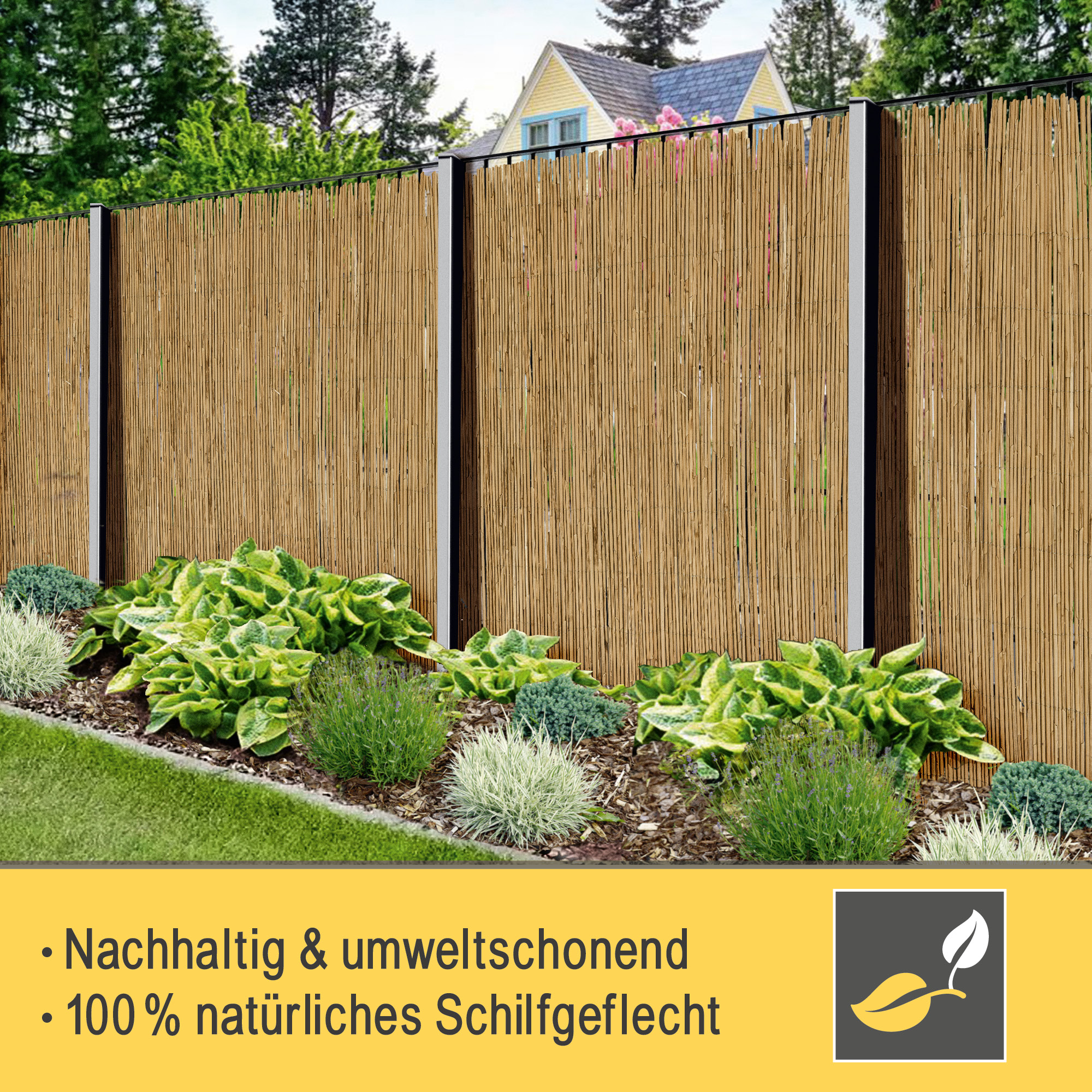 Schilf Sichtschutz Balkon Windschutz Zaun Sichtschutzmatte Natur