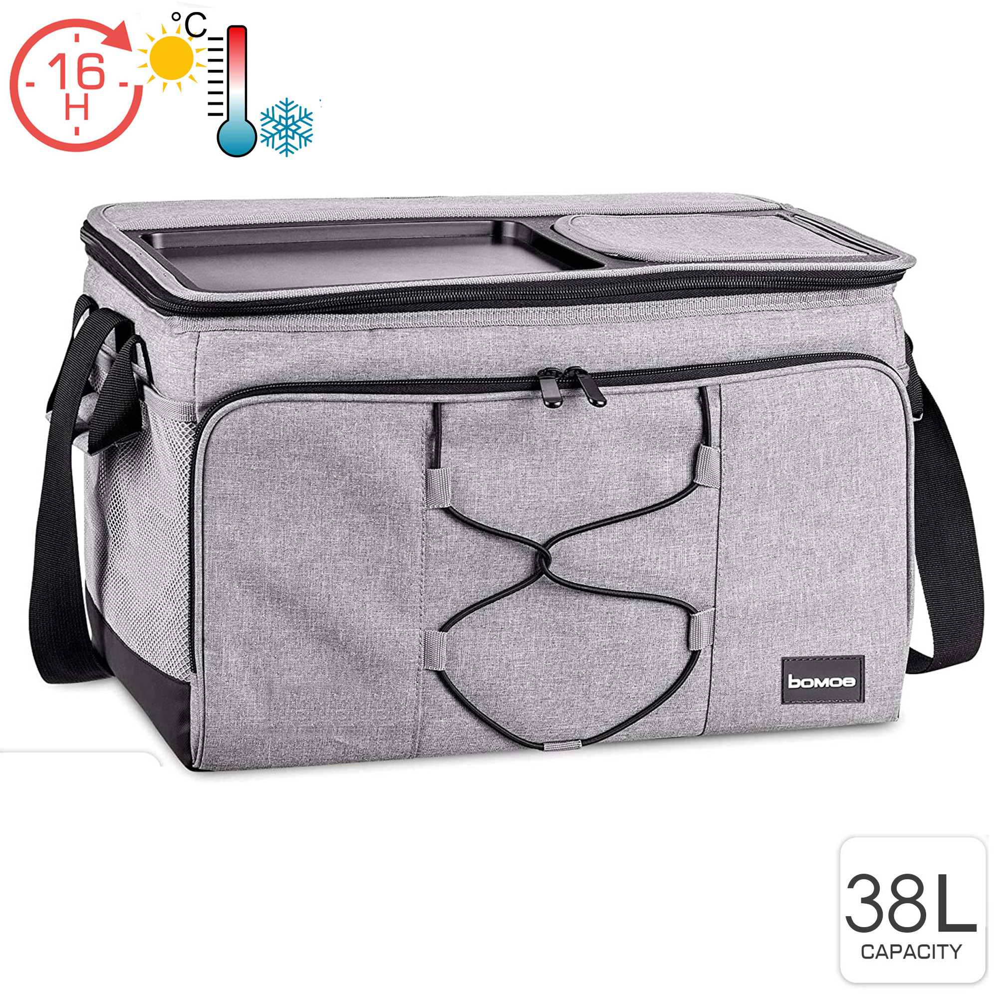 Kühltasche Kühlbox Camping Picknicktasche Isoliertasche Picknick Isotasche grau - Bild 3 von 4