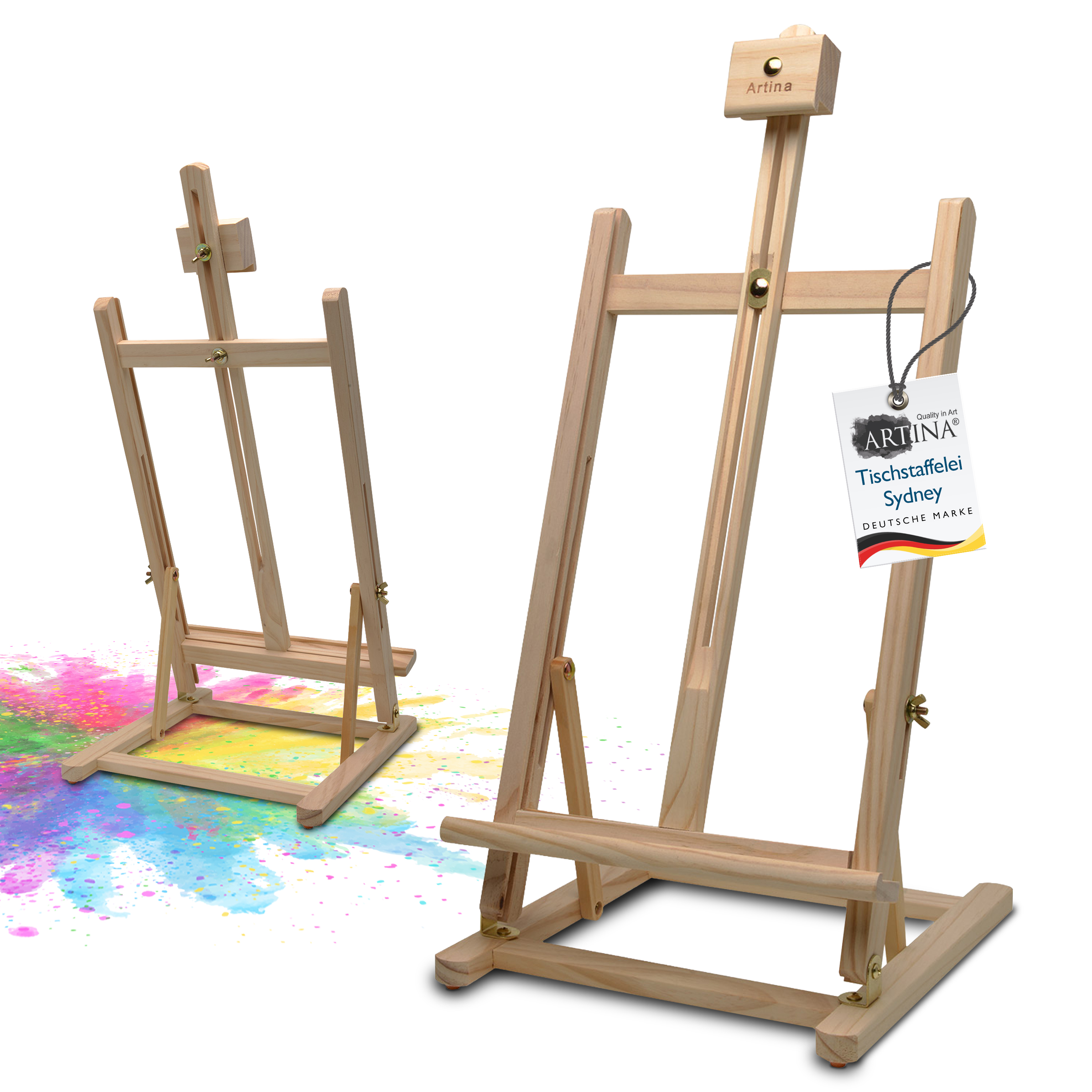 Tischstaffelei Staffelei Holz Holzstaffelei Bildhalter Mini Standstaffelei Malen 4250101310300